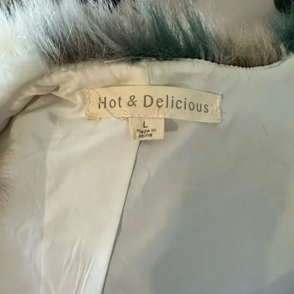 Hot & Delicious Colorful Faux Fur Jacket large - Picture 12 of 16